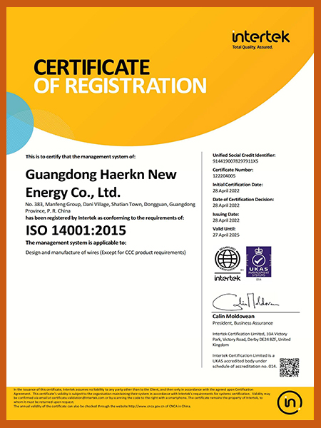 ISO14001证书-英文版